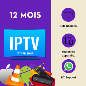 Abonnement IPTV  12 Mois   : Plus de 10.000 chaînes 4K, FHD, HD et SD et plus de 5.000 VODS (films, séries, documentaires, animés pour enfants, sports… etc). Serveurs stables, haute qualité, haute disponibilité et SANS COUPURE! Pays disponibles : France , USA, Belgique, Suisse, Espagne, Portugal, Italie, Allemagne, Pays-Bas, arabe, Royaume-Uni, Latino, Turquie, USA, Canada, Australie, Afrique, Inde …